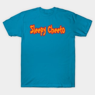 Sleepy Cheeto - Orange and Red - Front T-Shirt